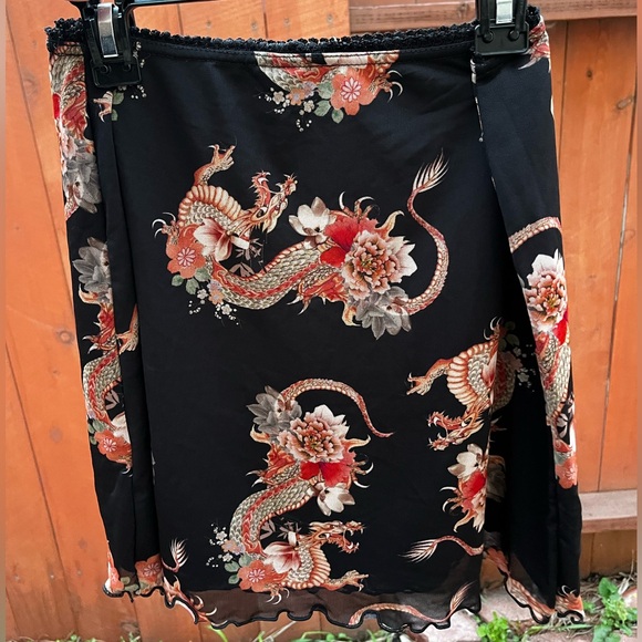 Urban Outfitters UK Mesh Dragon Mini Skirt - Picture 1 of 4